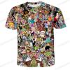 Summer Men's Iron Man Hulk 3D Printed Marvel Avengers T-shirt for Street Wear, Round Neck, Short Sleeve, Adult Sports Shirt