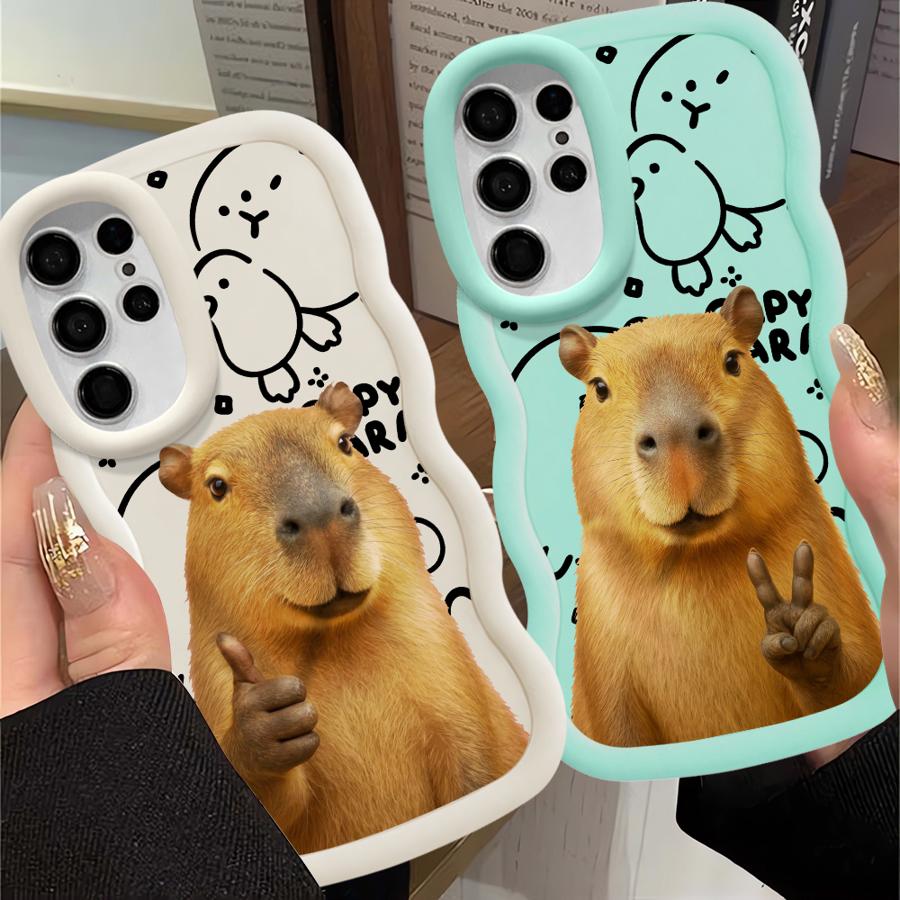 Capybara Cute Fashion Case for Samsung Galaxy S22 Ultra S25 A25 S21 S24 A26 S20 FE S23 Plus Soft Phone Cover A54 A34 A24 A36 A35