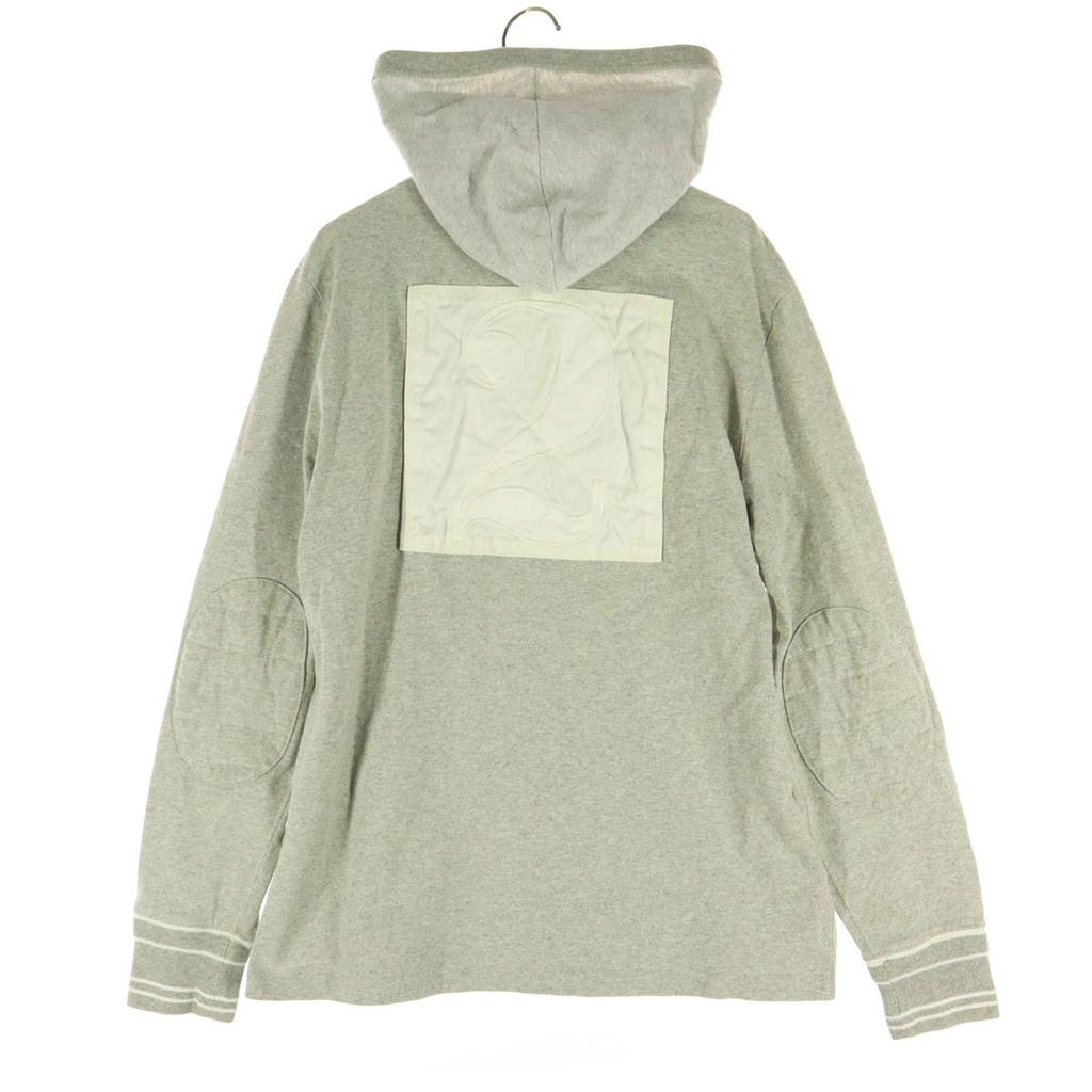 Polo by Ralph Lauren cotton Wappen Long sleeve Hooded Lager shirt M gray Men's Used