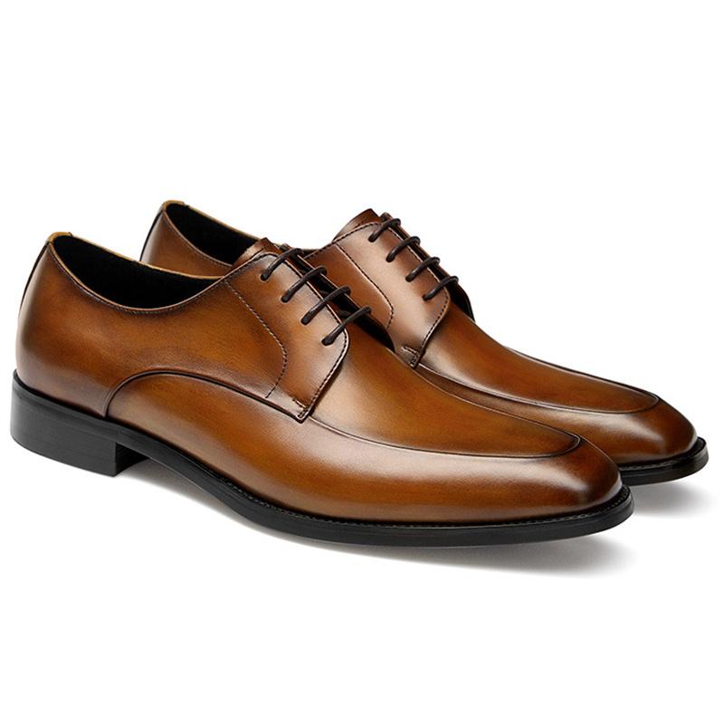 Luxury Mens Oxford Genuine Leather Shoes Black Coffee Business Office Men Wedding Formal Lace Up Dress Shoes