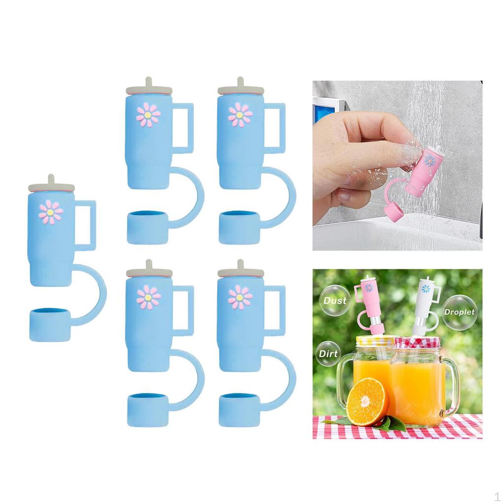 10-Pack Reusable Silicone Straw Sleeves - Secure Fit for 10mm Straws