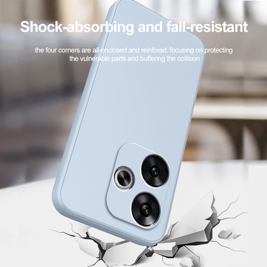 For Redmi Turbo 3 Turbo3 Case Liquid Silicone Camera Protection Back Phone Cover Case For Xiaomi Redmi Turbo 3 Turbo3 Soft TPU Cover