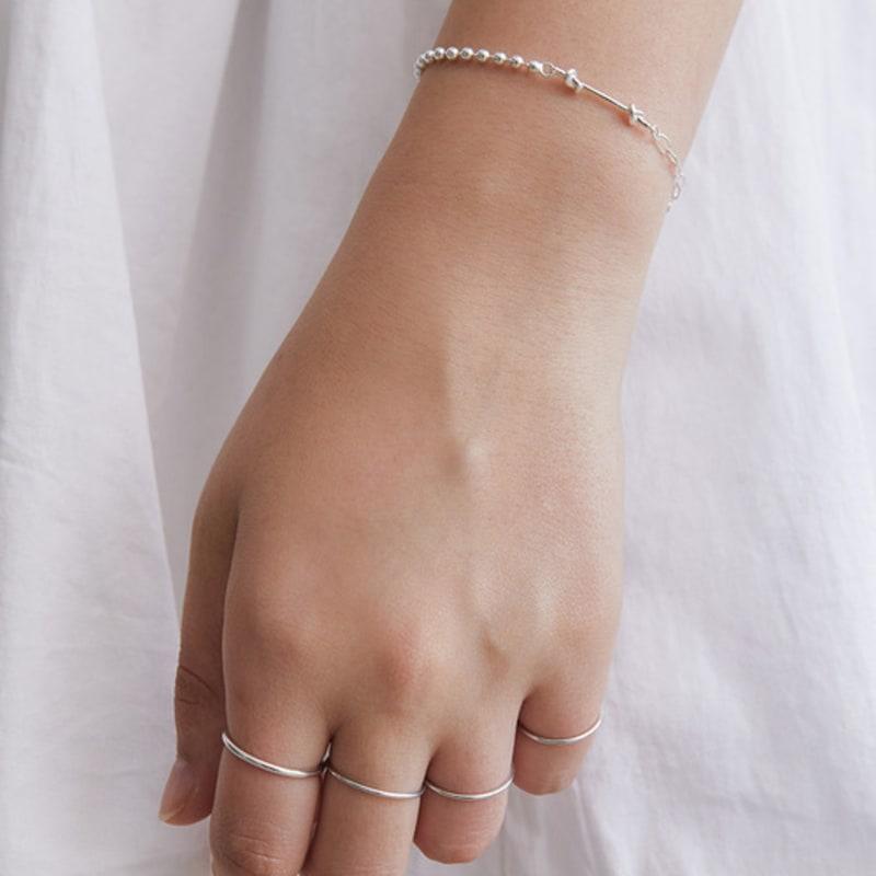 TATIANA (925 Silver) Mixed Chain Bracelet BR2188