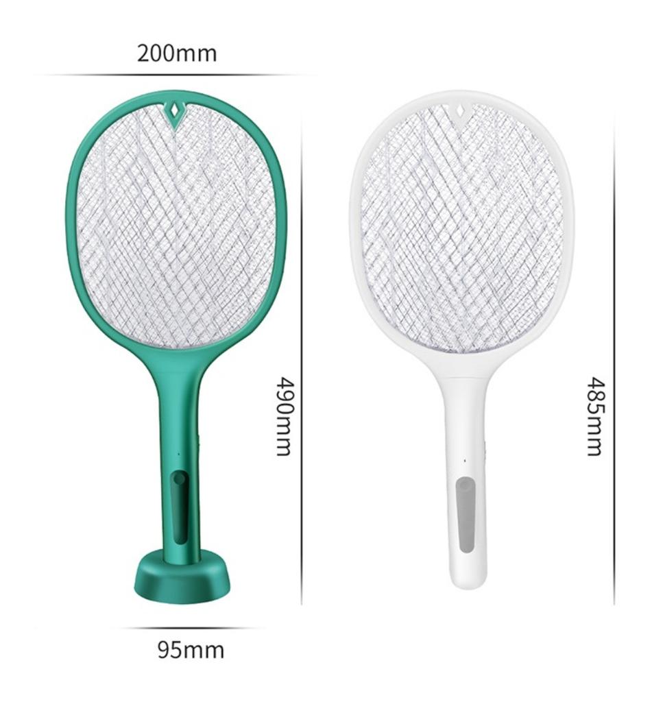 2024 Electric Insect Racket Swatter Zapper 3-Layer Mesh USB Rechargeable Mosquito Fly Killer Bug Zapper For Summer Home Outdoor