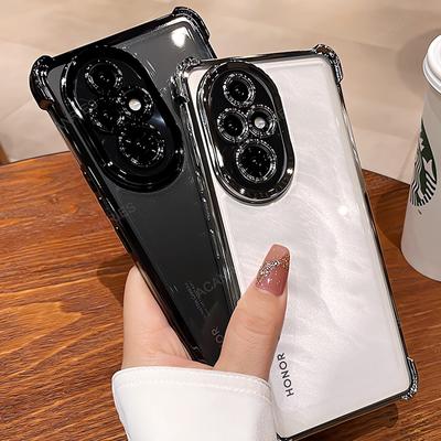 Four Corners Thickening Shookproof Plating Silicone Soft Case For Huawei Honor 200 Pro 100 90 80 70 60 50 X9a X9b Cover Honor200