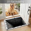 1pc Deep Well Stone Pit Illusion Themed Doormat - Non-Slip Machine Washable Mat with Stone Deep Well Trap Visual Effect Pattern, 1.02 Cm Thick Soft Cu