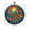 Wooden Puzzles For Adults - Magic Mushroom Puzzle, Unique Shape Puzzle, Flat Puzzle With 3D Visual Effect, Mystery Forest Wooden