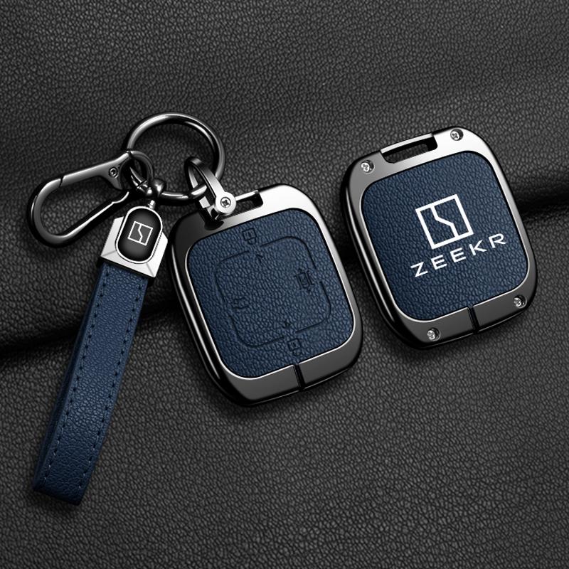 Zinc Alloy Car Key Case Cover For Zeekr 001 For Zeekr X Car Remote Key Fob Shell Holder Keychain Accessories