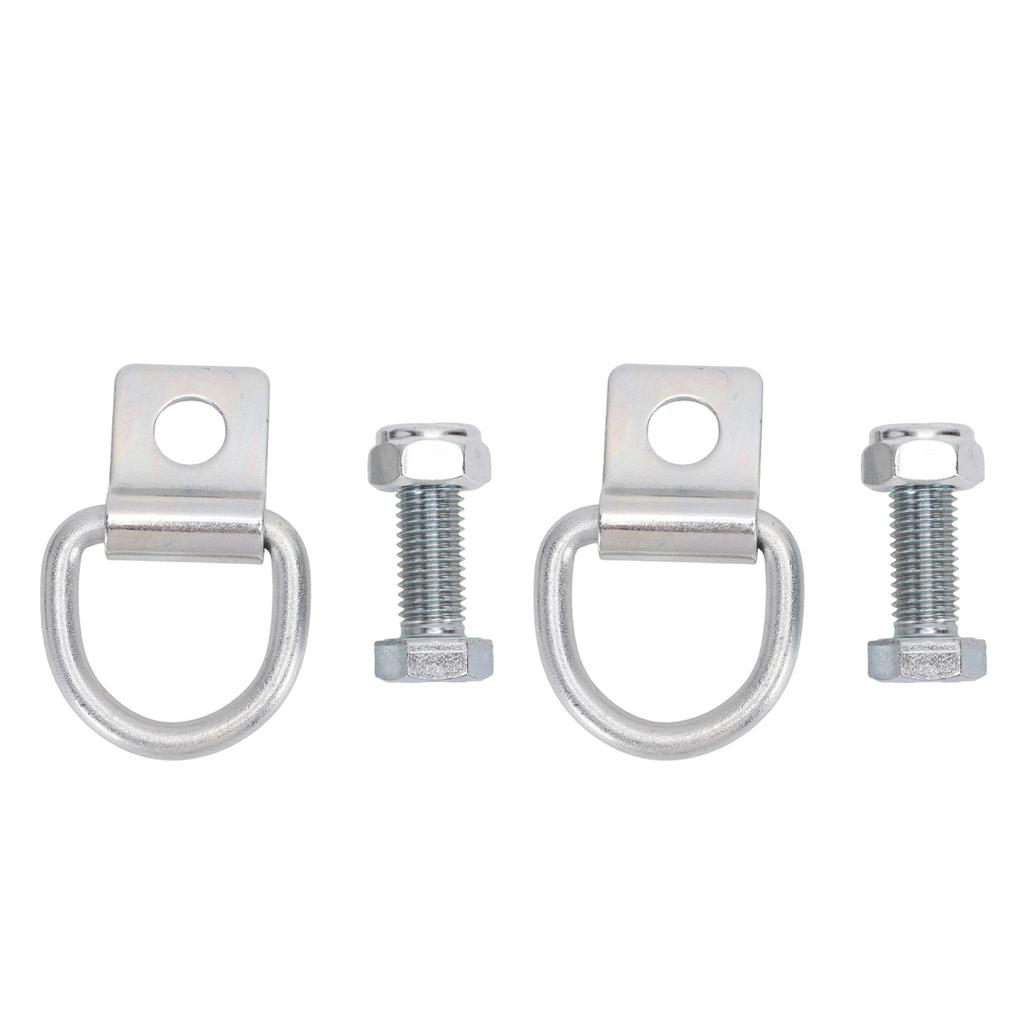 2pcs Trailer Tie Down Anchor D Ring 14mm Thick Heavy Duty Steel with Mounting Screw for Trucks Cargo Tie Down