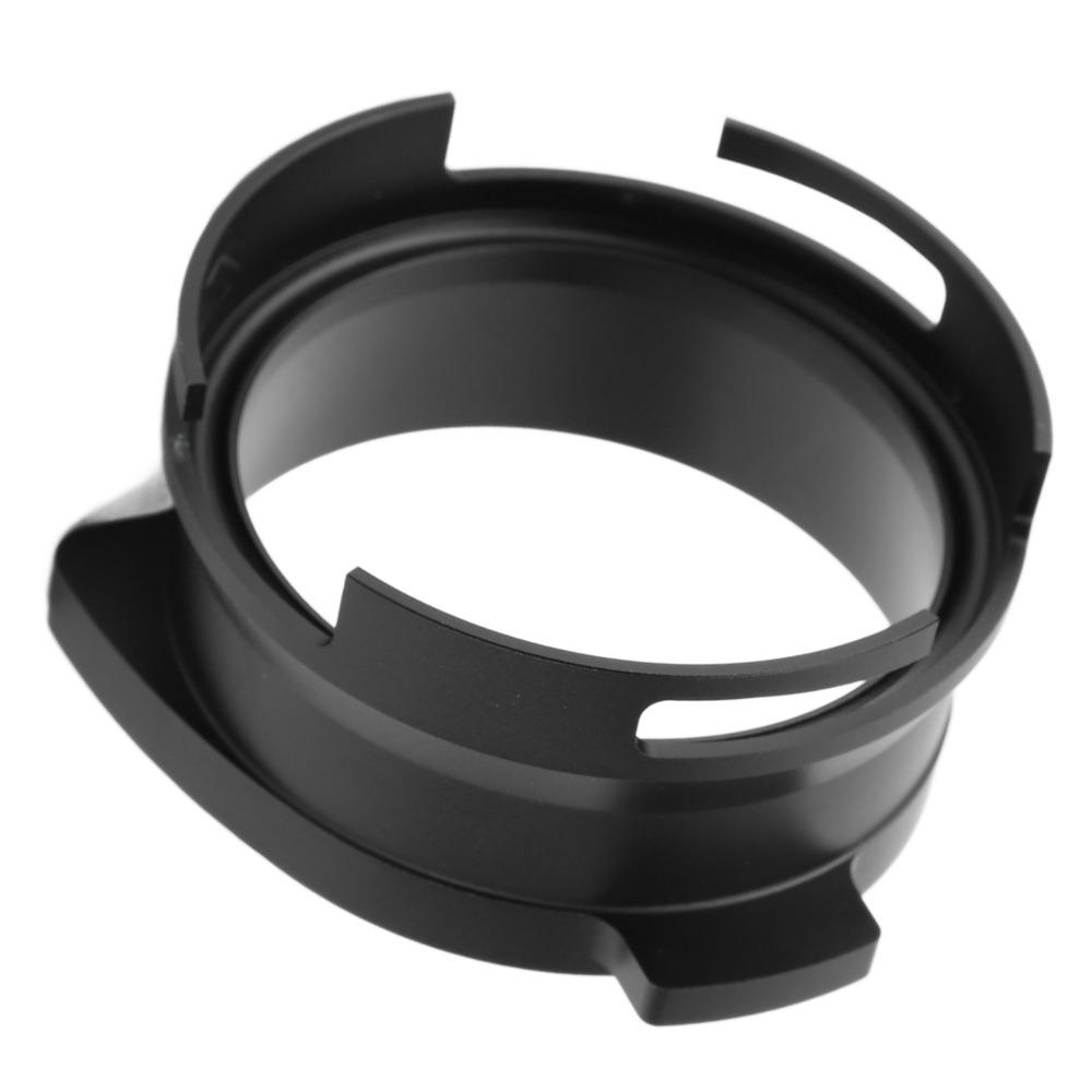 Aluminium Alloy Dosing Funnel Splash Proof Rotatable Dosing Ring Silver Black Coffee Dosing Ring Coffee Brewing
