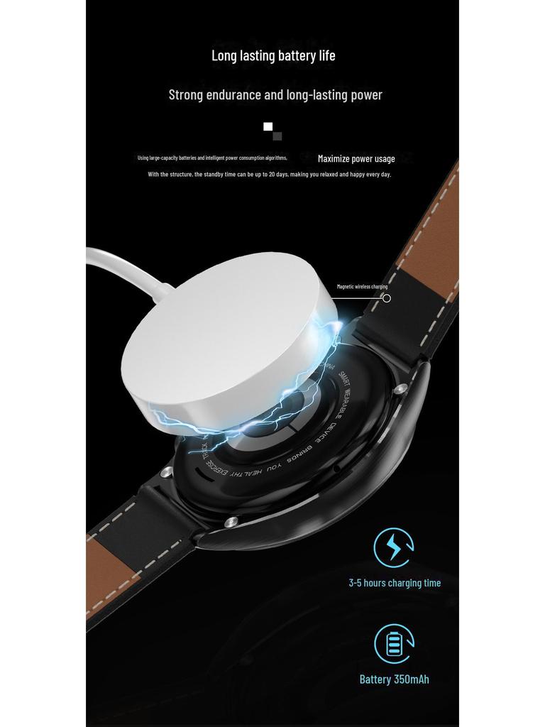 Smartwatch4: Schwarze Multifunktions-Sportuhr mit NFC-Zahlung & Wasserdichtem Design (Modell BM04)