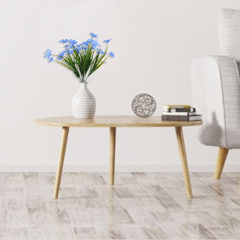 2 Bundles Artificial Outdoor Flowers Fake Flowers Green Shrubs Garden Porch