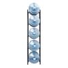 5 Tiers Water Jug Holder Single Row Water Bottle Rack for 5 Bottles Black
