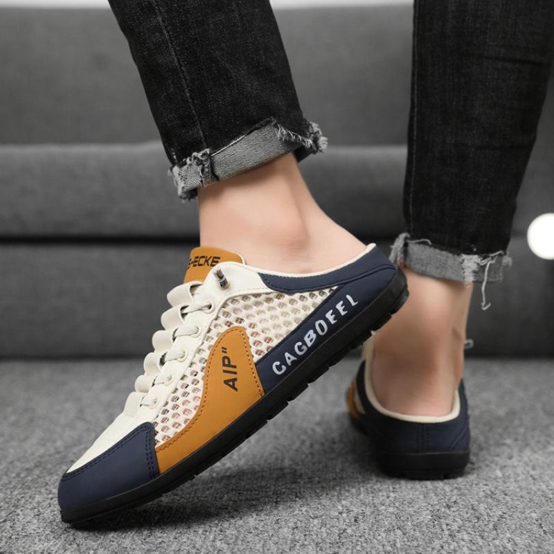 Fashion Summe Men Half Slippers Trendy Flat Casual Shoes for Men Classic Slippers Man Flats Concise Men's Sneakers Slip-on Male Slippers