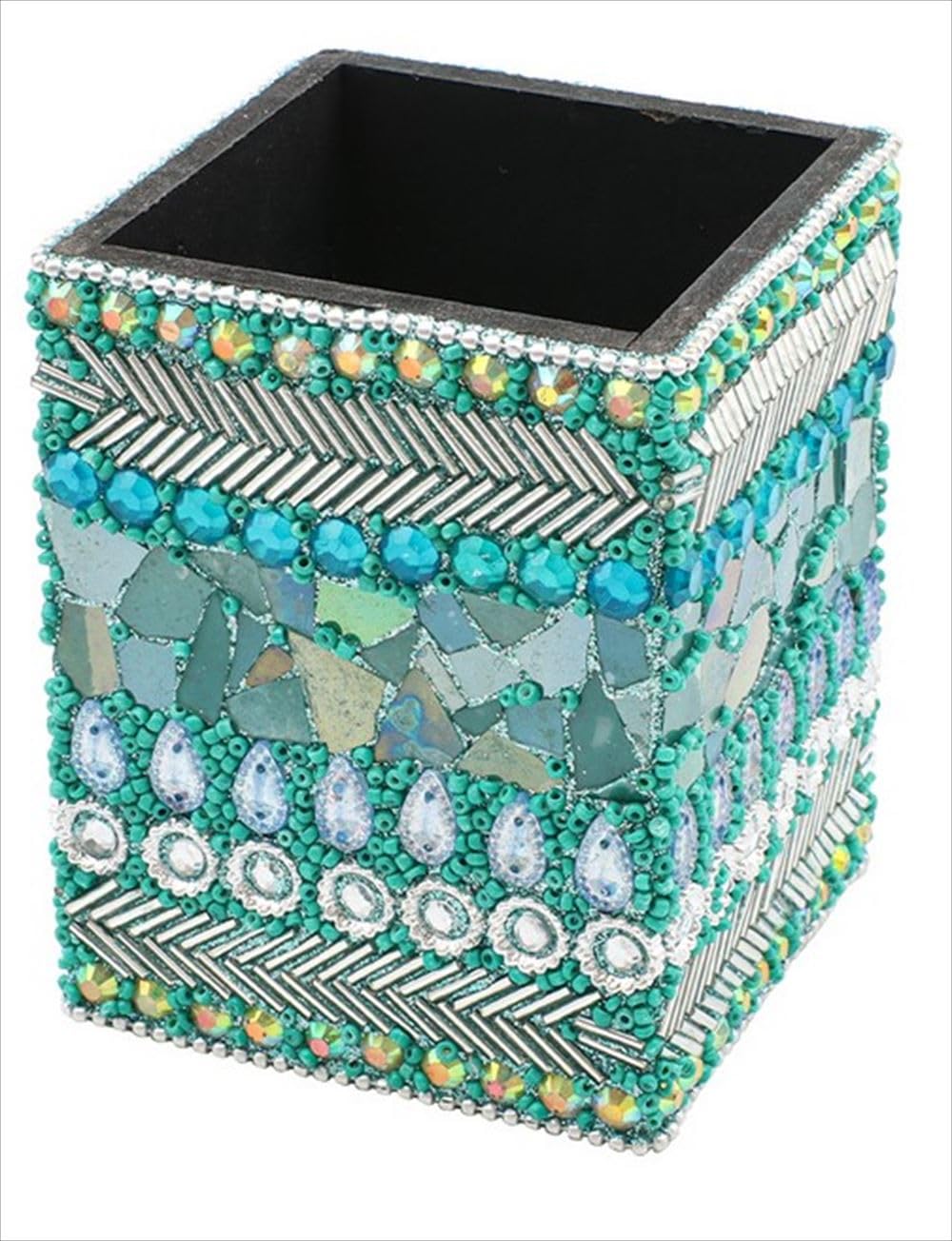 Beaded Pen Stand Blue синий
