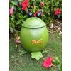 1 Rustproof Iron Frog Trash Can , Outdoor Garden Lawn Decorative Bin, Rain-Resistant Photo Prop for Courtyard and Airbnb Decoration