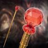 Red Glass Ball Walking Cane Fashion Decorative Luxury Stick Decorative Cane Elegant Fashion Cosplay Alloy Crosier Stick 92cm