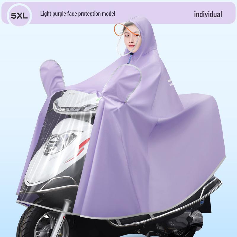 Unisex Electric Car Raincoat: Long, Full-Body, Extra Thick, Waterproof Poncho for Motorcycle Use