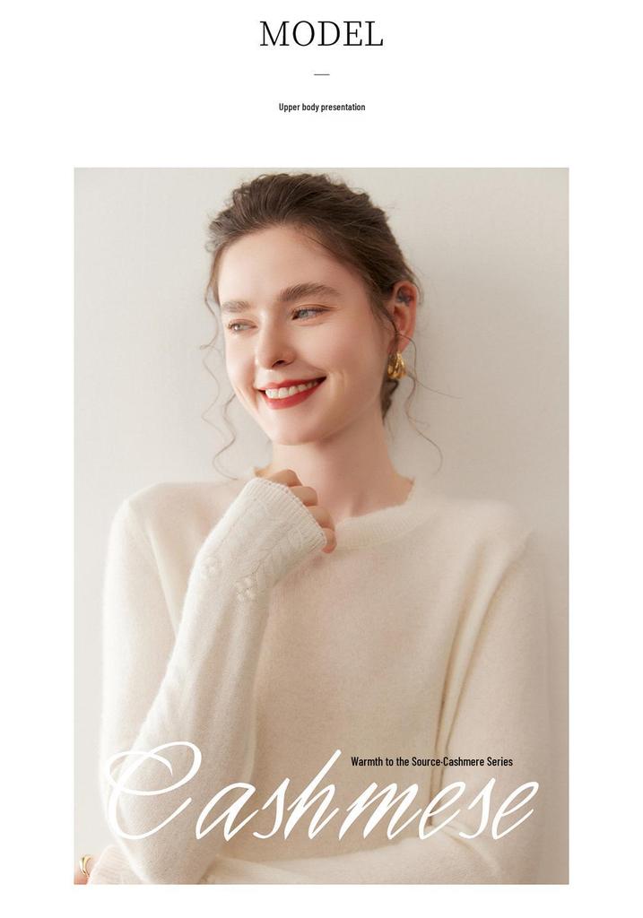 2025 Autumn-Winter Women's Cashmere Round Neck Pullover Sweater