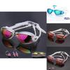 Gafas de Natación Premium Impermeables Y Antivaho Recubrimiento de Colores Espejo Pequeño Set de Competición Para Visión Cristalina