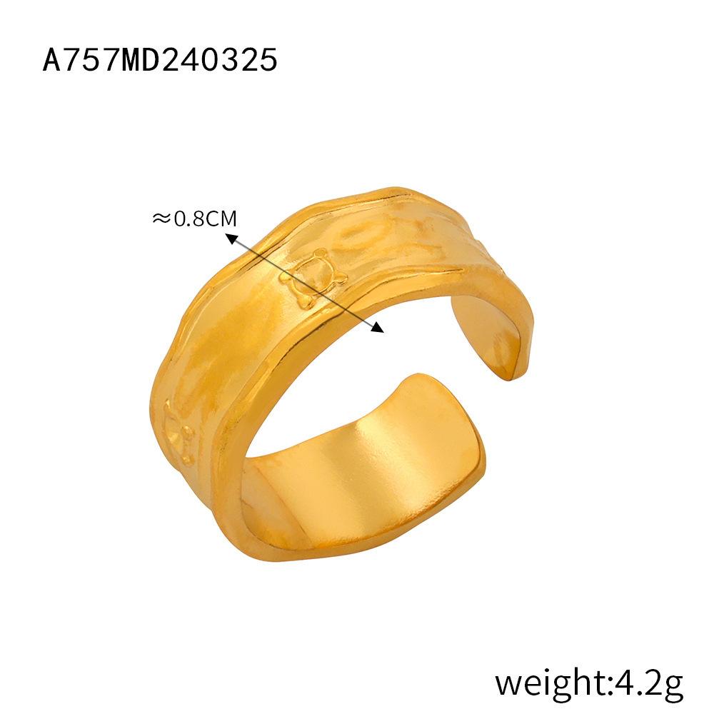 Ring Irregular Texture Texture Geometric Ring Concave and Convex Creative Design Temperament Simple Ring Jewelry