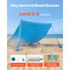 SucceBuy Beach Tent Sun Shelter Easy Pop Up Beach Canopy with Sandbags Stability Poles Sand Shovels Portable Shade for Camping