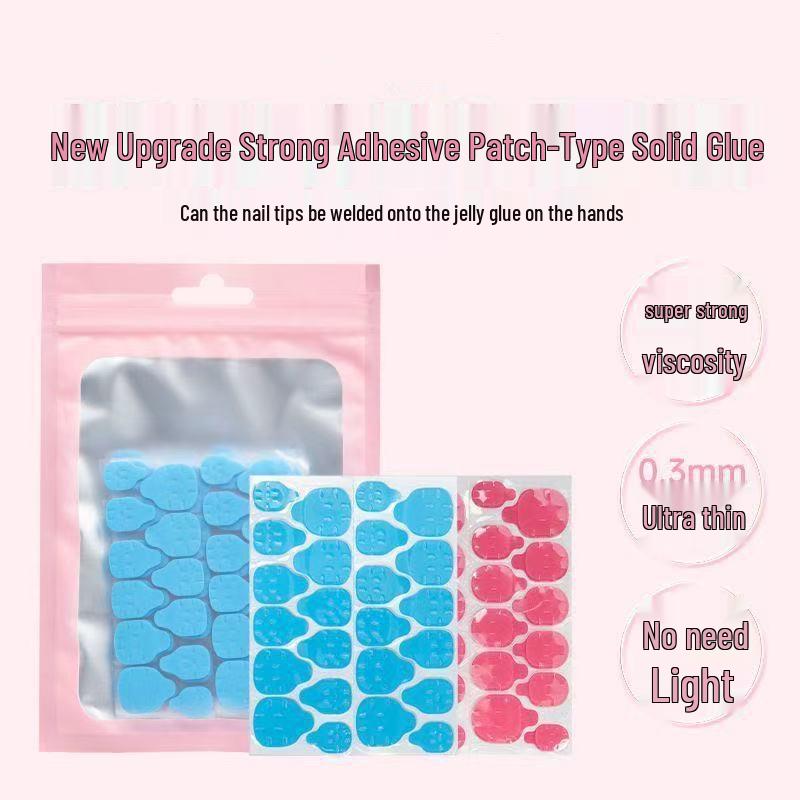Улучшенные гелевые наклейки для ногтей: Водонепроницаемый и влагостойкий двусторонний суперлипкий желе-клей