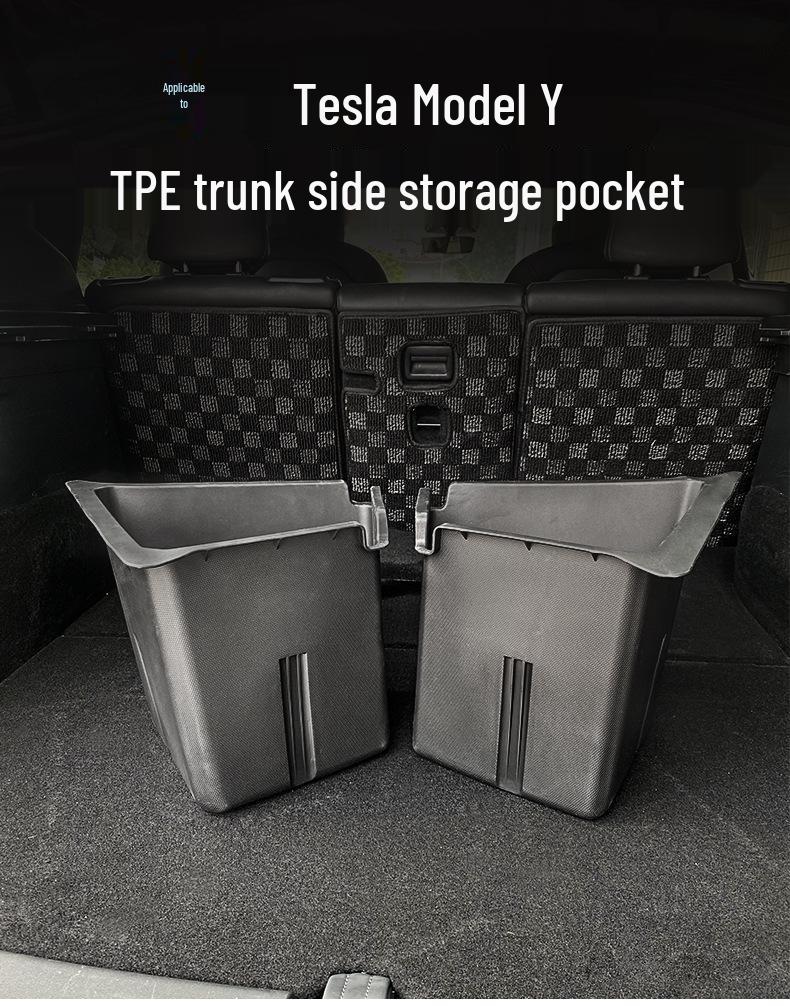 Tesla Model Y Kofferraum Seitenaufbewahrungstasche - Originales Innenraumzubehör