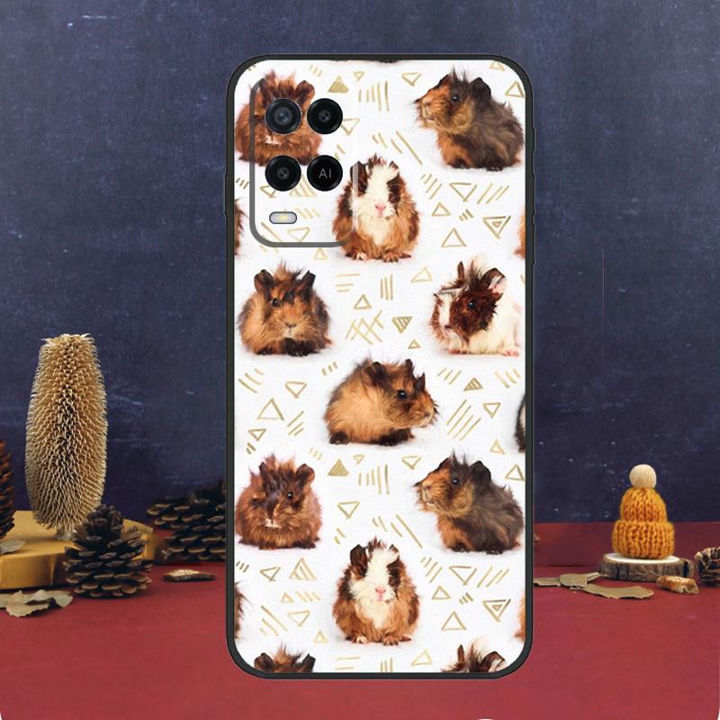 Cute Cartoon Guinea Pig Case For Oppo A94 A74 A54 A15 A17 A57 A6 A5 Pro A16 A76 A96 A40 A60 A80 A18 A38 A58 A78 A98