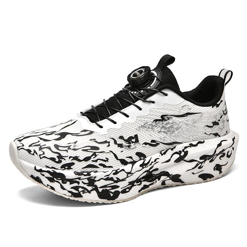 Cross 2025 Fluorescent Running Shoes: Soft Sole Carbon Plate, Parent-Child Couple Style, Heartbeat Design.