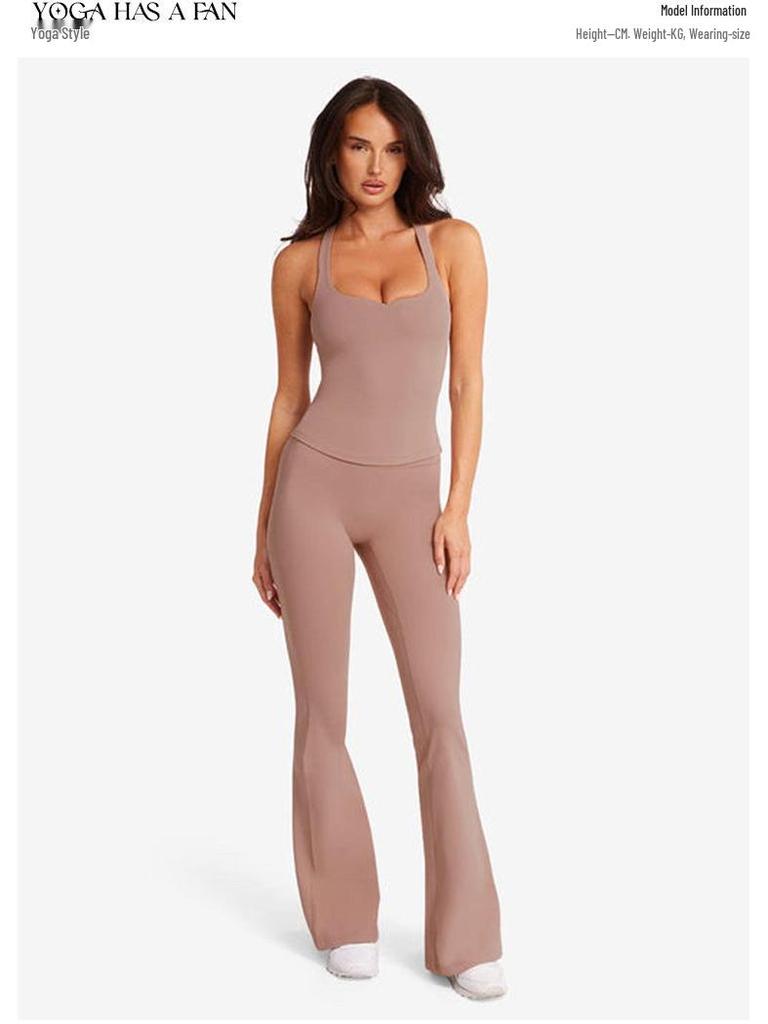 Women's High-Waisted Yoga Flare Pants for Running and Fitness