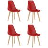 Day and Night - Day and Night Dining Chairs 4 Pcs Red Plastic