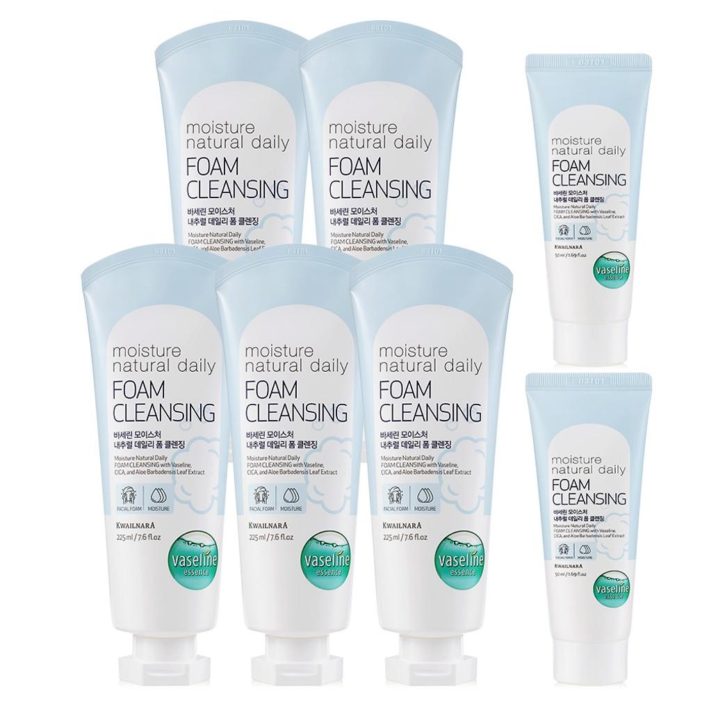 

Vaseline Moisture Natural Cleansing Foam 225ml x 5 + 50ml x 2