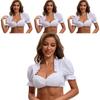 The Munich Oktoberfest Costume White Polyester Traditional Dress For Women