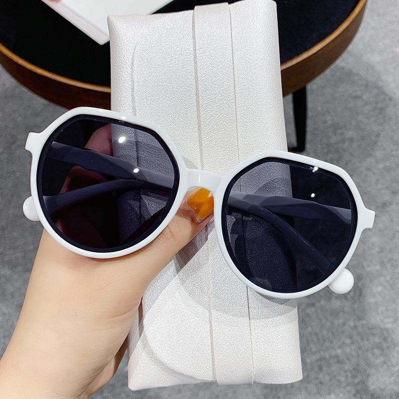 New Fashion Style All-match Trend Sunglasses Personalized Round Frame Sunglasses Trend Candy Color Big Frame Sunglasses