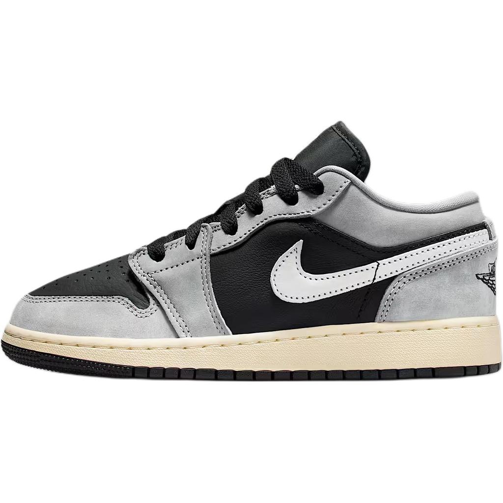 Jordan Air 1 Low SE Bequeme Vielseitige Low-Top Kinder-Sneaker Unisex-Sneaker Schwarz Grau HQ2021-012