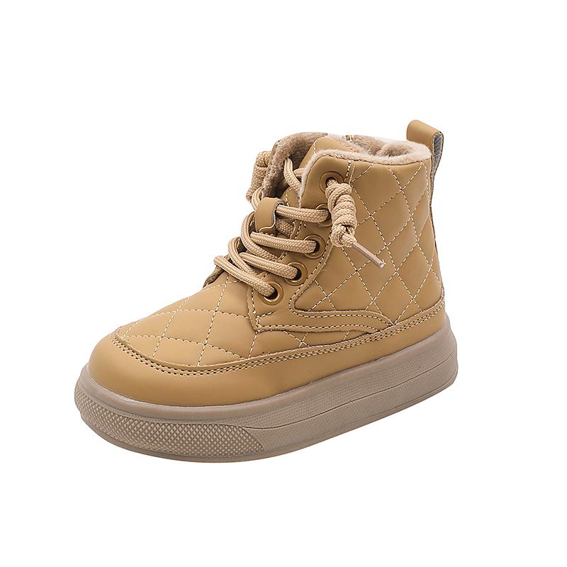 Kids Ankle Boots for Boys Girls Unisex Children Short Boots Warm Thermal Cotton Inside Sports Style Side Zipper 26-36