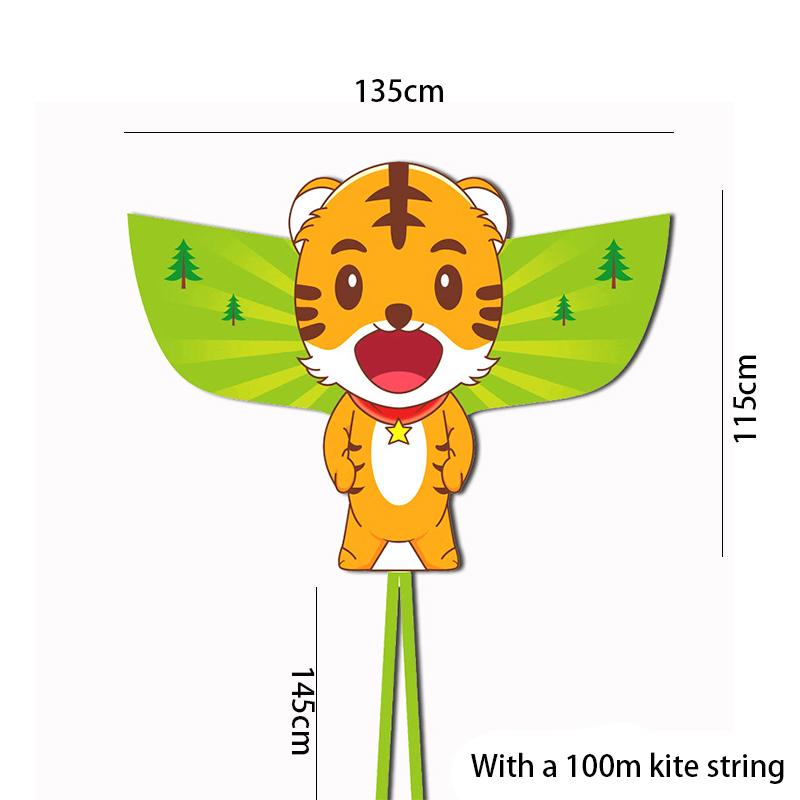 

New Kite Childrens Multitail Cartoon Animation Pattern Breeze Easy Fly To зелений