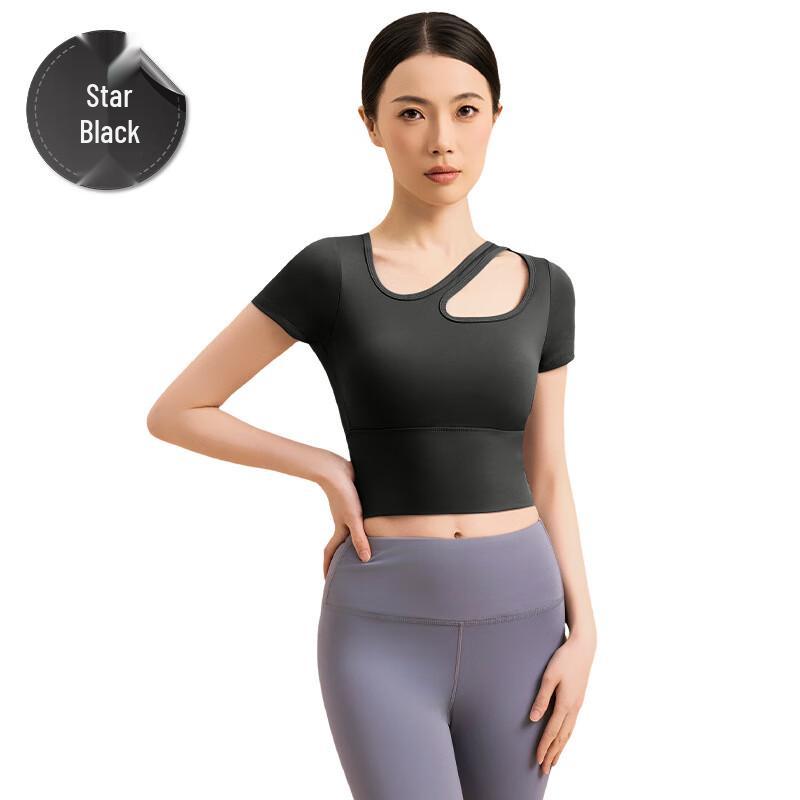 

Nuodingxiu Quick-Dry Breathable Yoga T-Shirt with Chest Pad