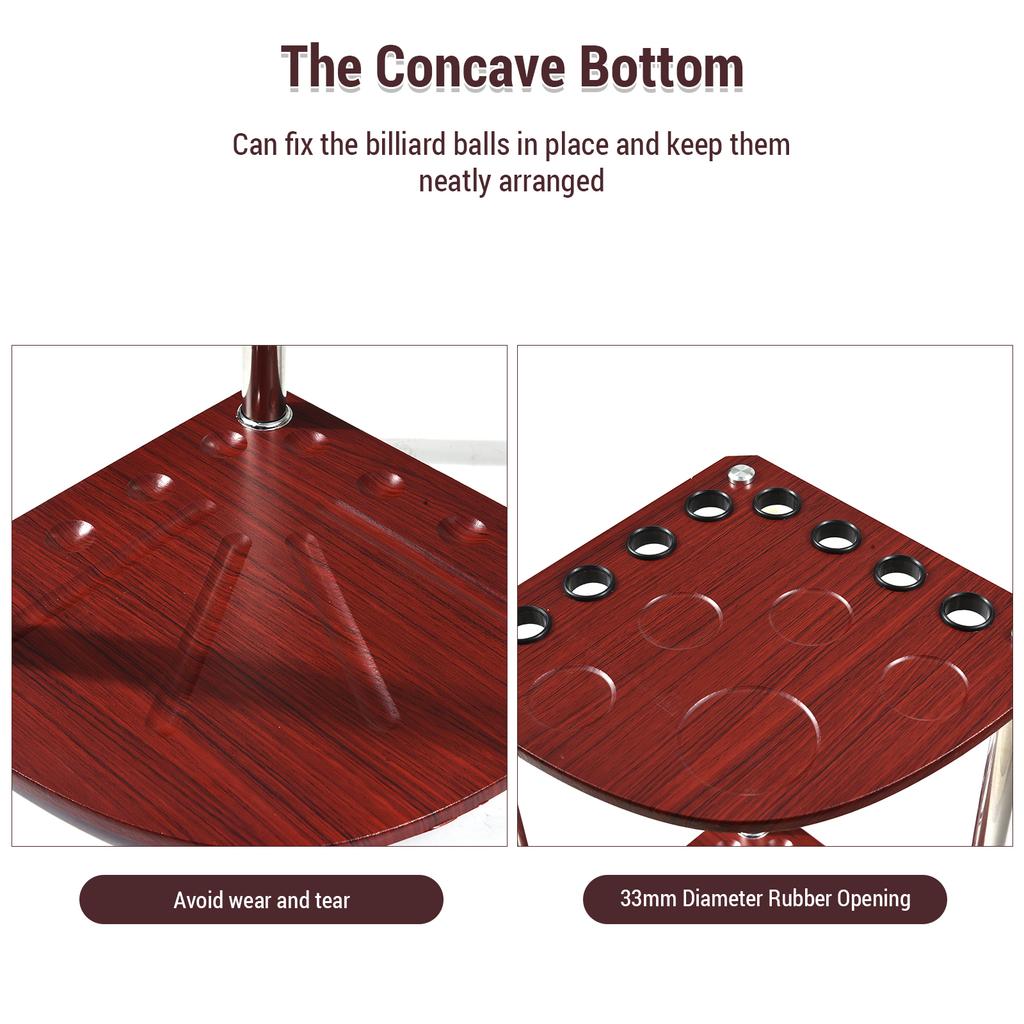 Billard-Queue-Halter 8 Löcher Fächerförmig Vertikaler Queue-Halter Kann Acht Billard-Queues, 16 Kugeln und 5 Getränke aufnehmen Platzsparend Geeignet