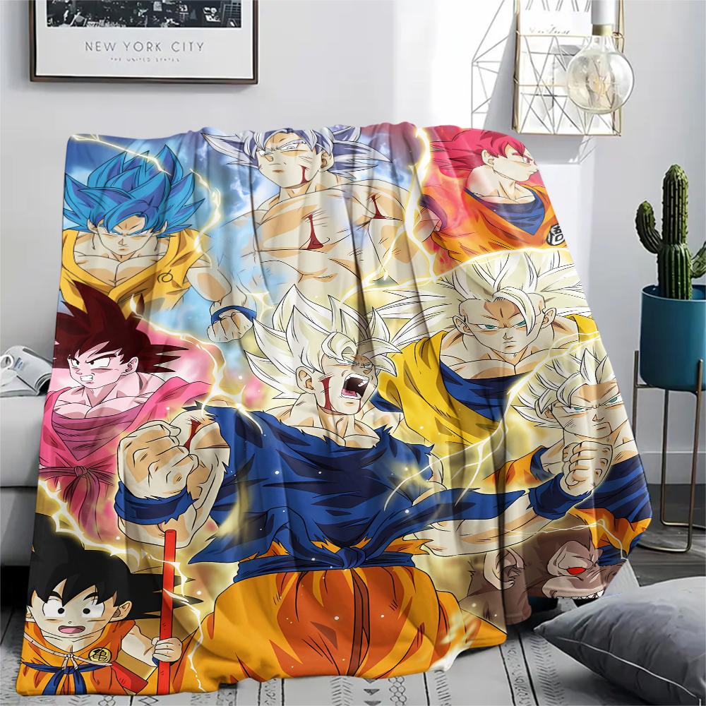 Dragon Ball Characters Print Flannel Blanket,High Quality Comfortable for All Seasons,Home Decor,Warmth and Comfort,Perfect for Christmas Gifts