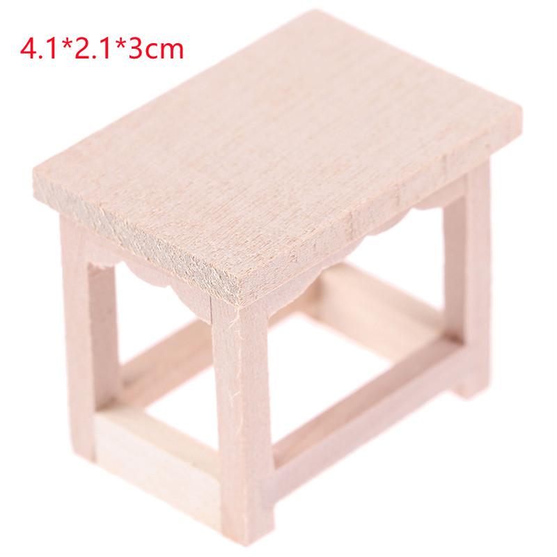 1Pcs 1/12 Simulation Wooden Stool Living Room Toy Doll House Accessories Mini Dollhouse Furniture Miniature Kids Toy