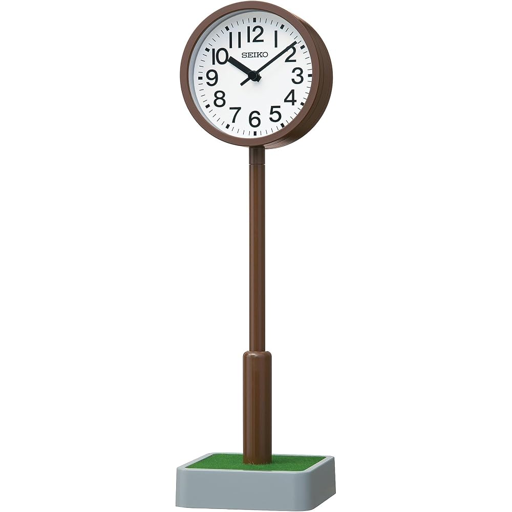 Seiko Clock Quartz Table Clock, Pole-Mounted Clock, 305 x 88 x 85 mm, BZ803B