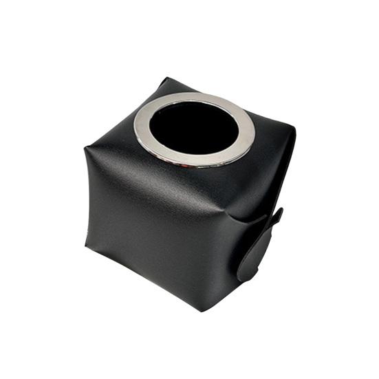 Roll Paper Storage Box Durable High Capacity Faux Leather Car Tissue Holder for Toilet