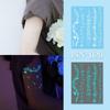 Glow In the Dark Henna Tattoo Sticker Blue Glow Fake Lace Tattoos Luminous Temporary Tattoos  Girls