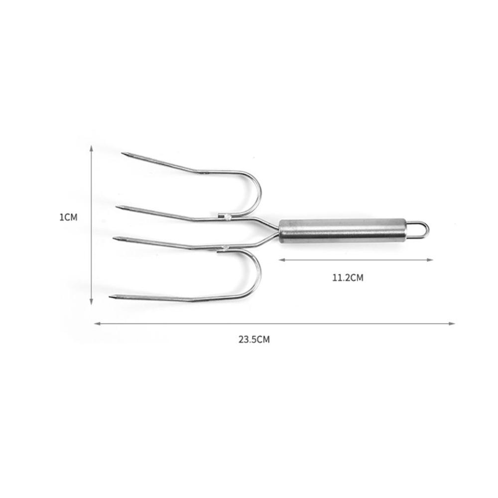 Meat Ham Roaster Stainless Steel Chicken Carving Fork Lifter Turkey Fork Barbecue Tool