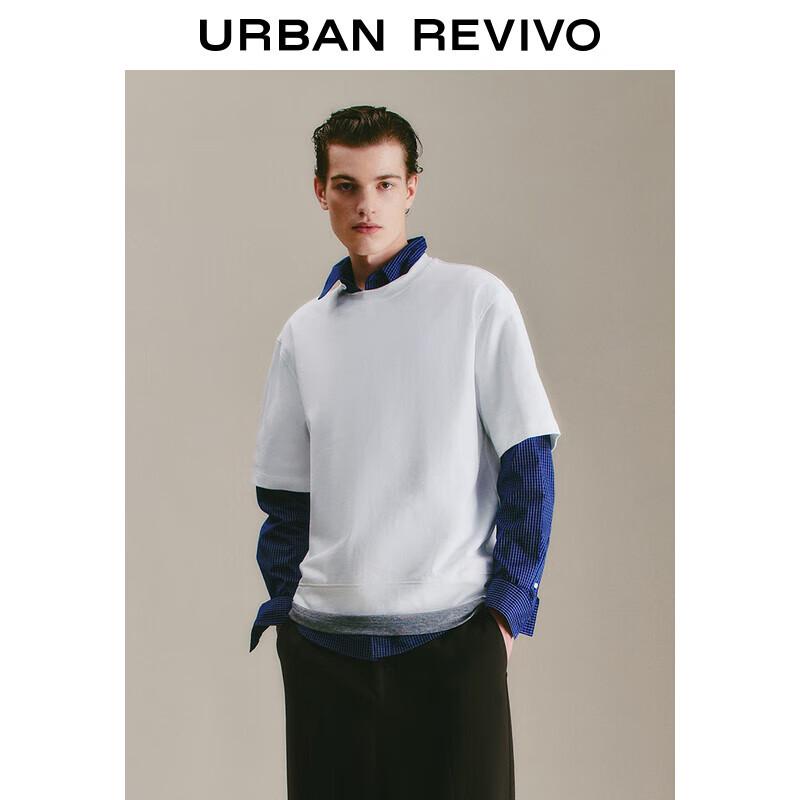 UR Men s Layered Patchwork Cotton T-Shirt XS