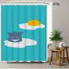 Pokmon Sword And Shield Bede & Allister With Chansey & Gengar Playful Prank Scene 2D Print Waterproof Shower Curtain, Clean Whi