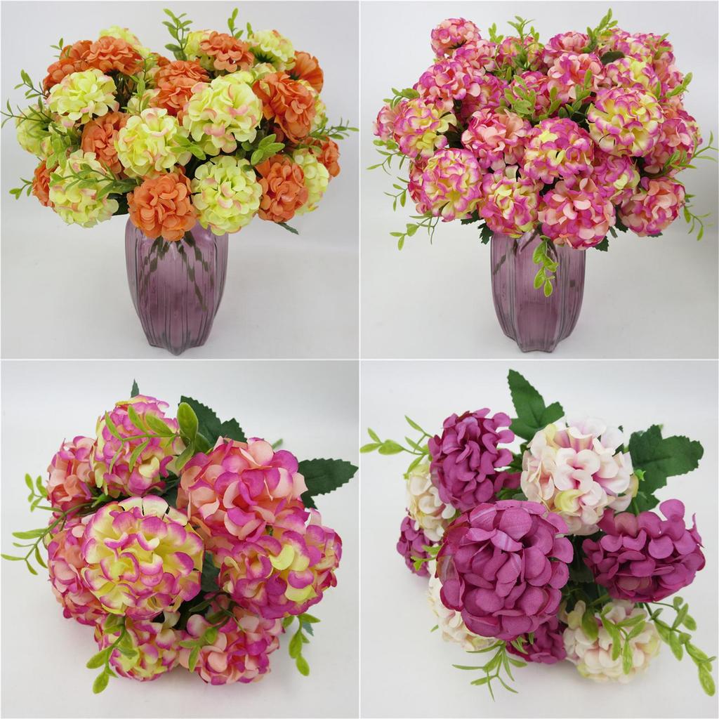 Elegant 10 Heads Artificial Hydrangea Silk Flowers For Stunning Weddings And Home Decor