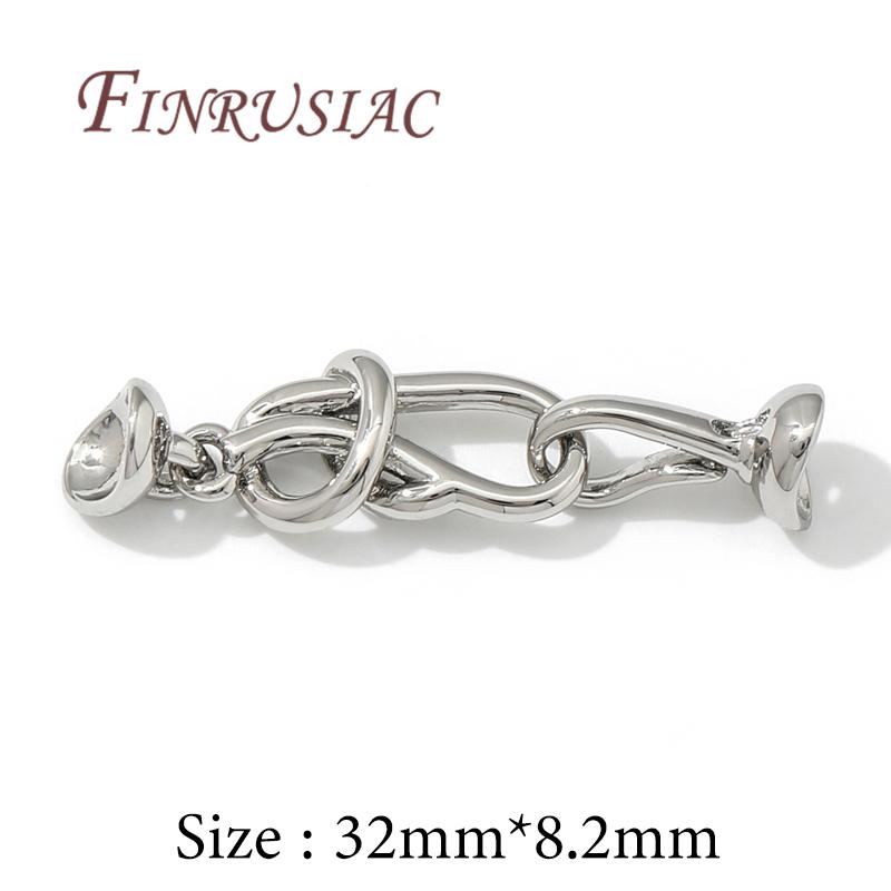 18K Gold/Rhodium Plated Fasteners For Bracelets Accessories Clasp For Jewelry Connectors Findings For DIY Jewelry Making Supplie